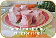 Bone broth for dogs click for recipe